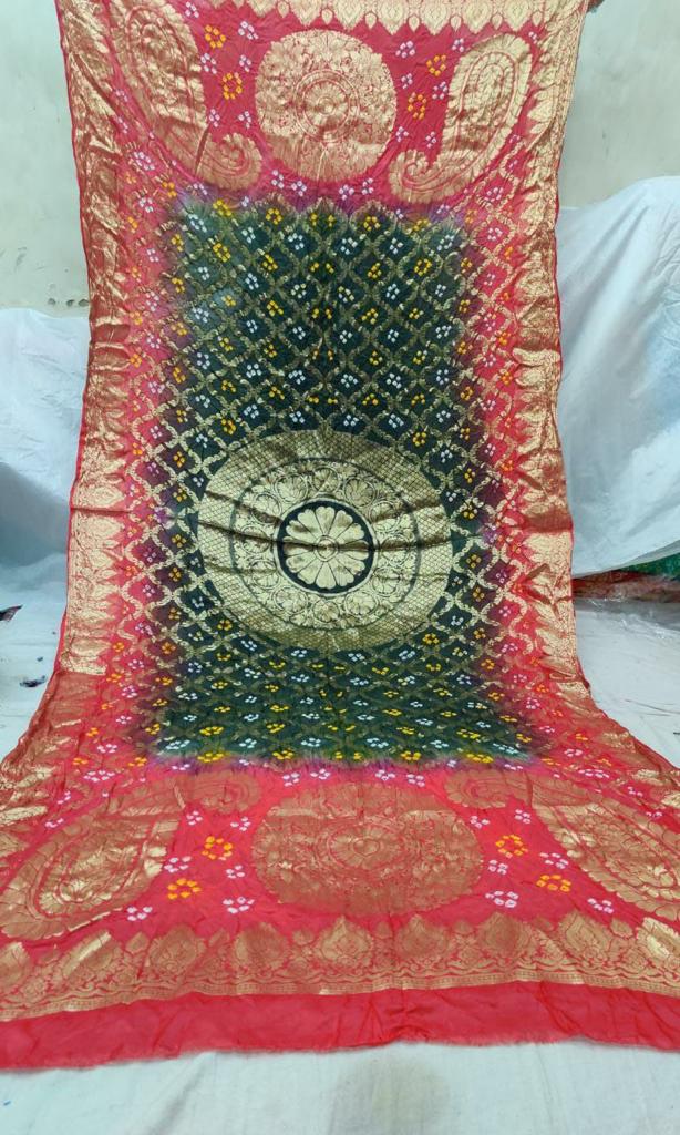 Banaras Gharchola Silk full Zari Work Dupatta