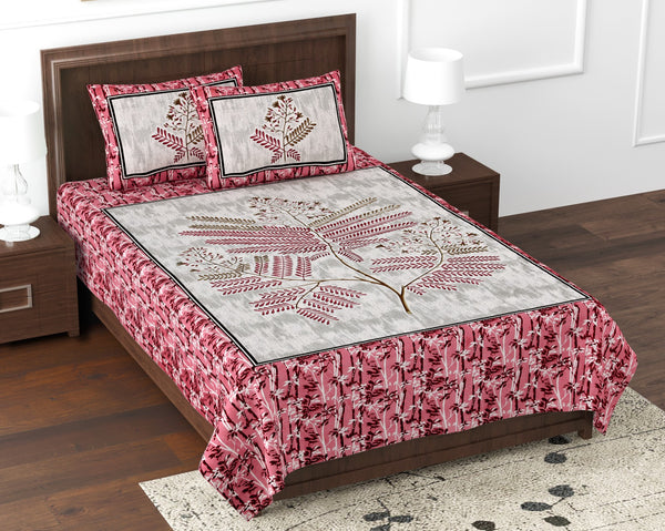 Pure Cotton Digital Print Single Bed Bedsheet With Pillow Cover