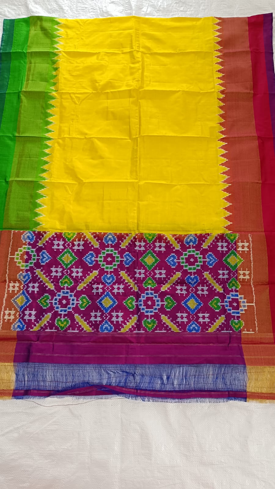 Pure Ikkat Mulberry Silk Sico Dupatta