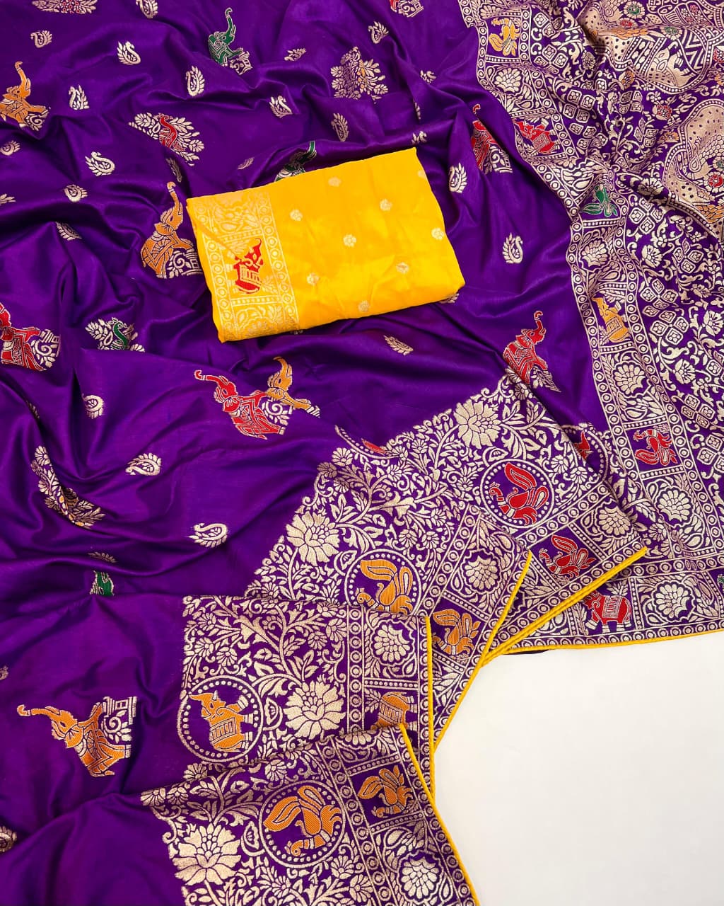 Banarasi Soft Silk Saree With Blouse
