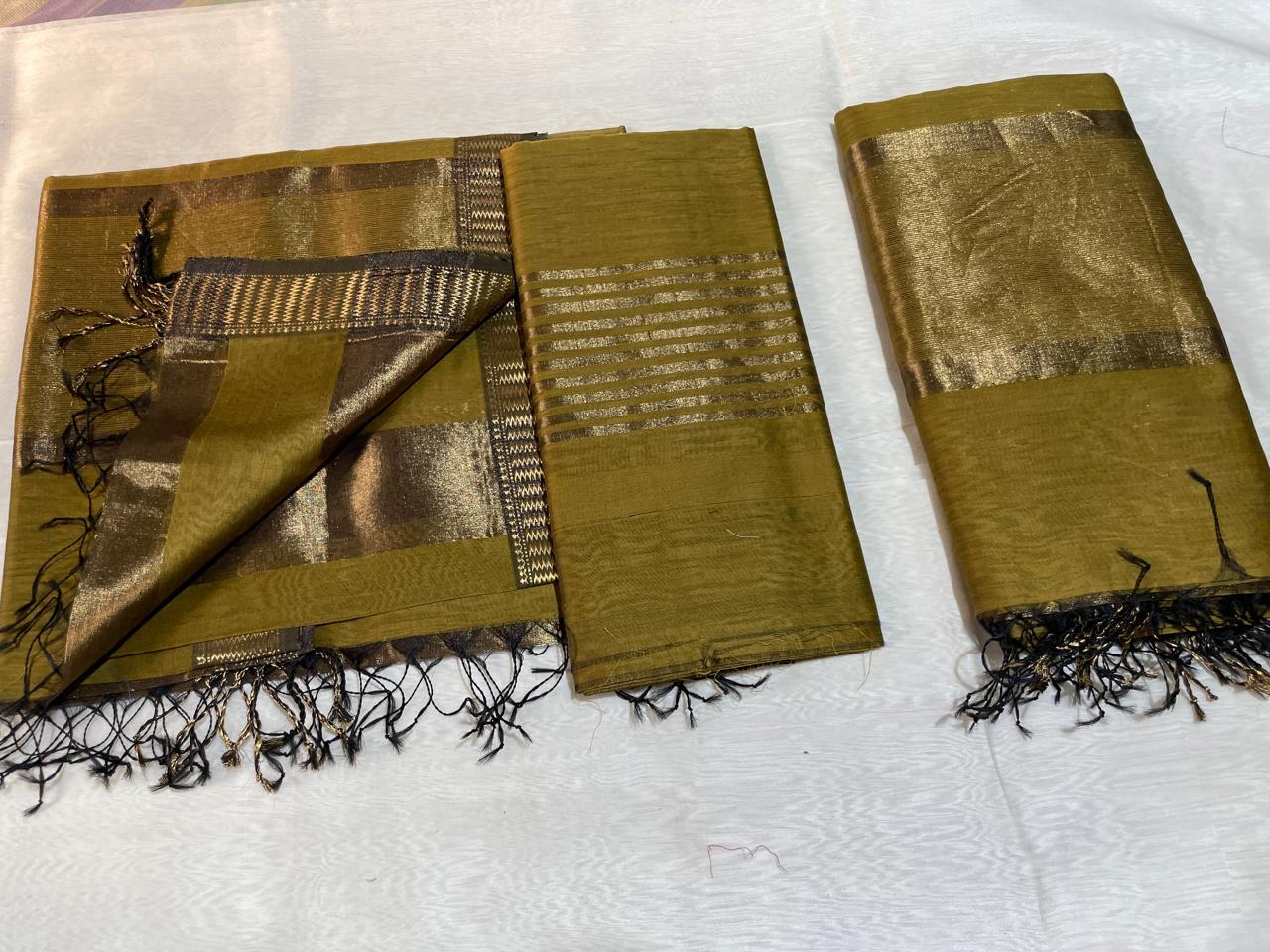 Pure Maheswari Silk Cotton Handwoven Unstitch Suit