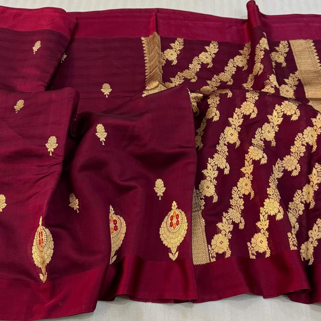 Banarasi Soft Silk Saree With Blouse