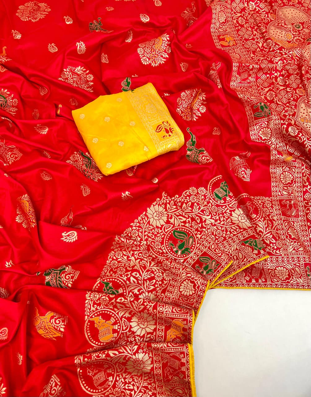 Banarasi Soft Silk Saree With Blouse