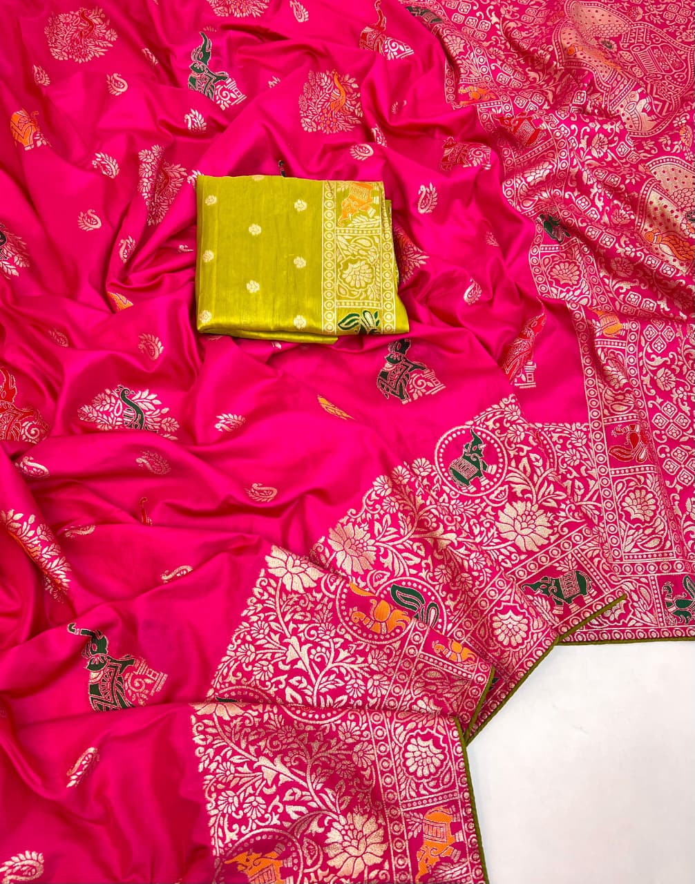 Banarasi Soft Silk Saree With Blouse