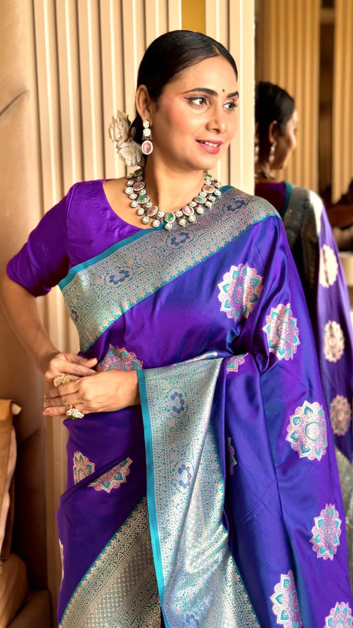 Banarasi Soft Silk Saree With Blouse