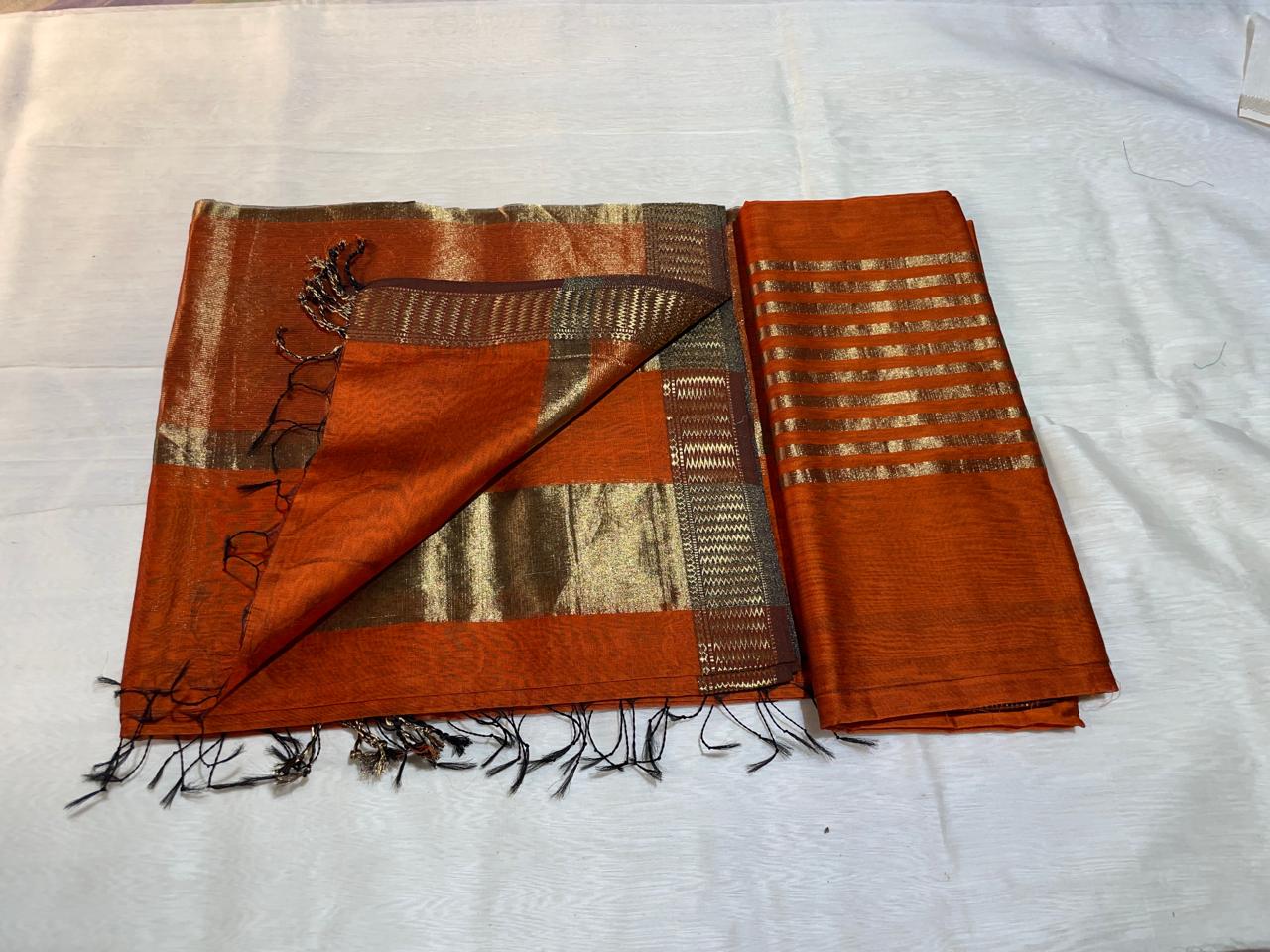 Pure Maheswari Silk Cotton Handwoven Unstitch Suit