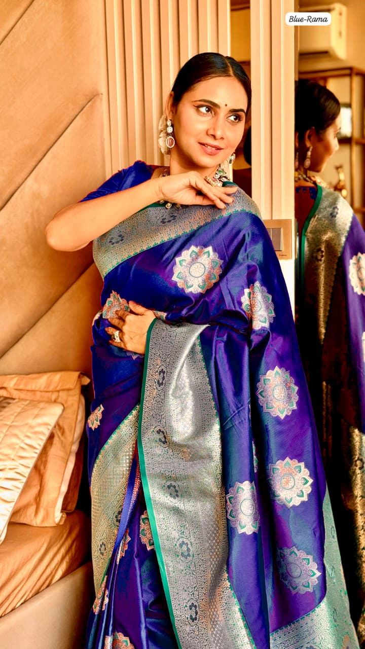 Banarasi Soft Silk Saree With Blouse