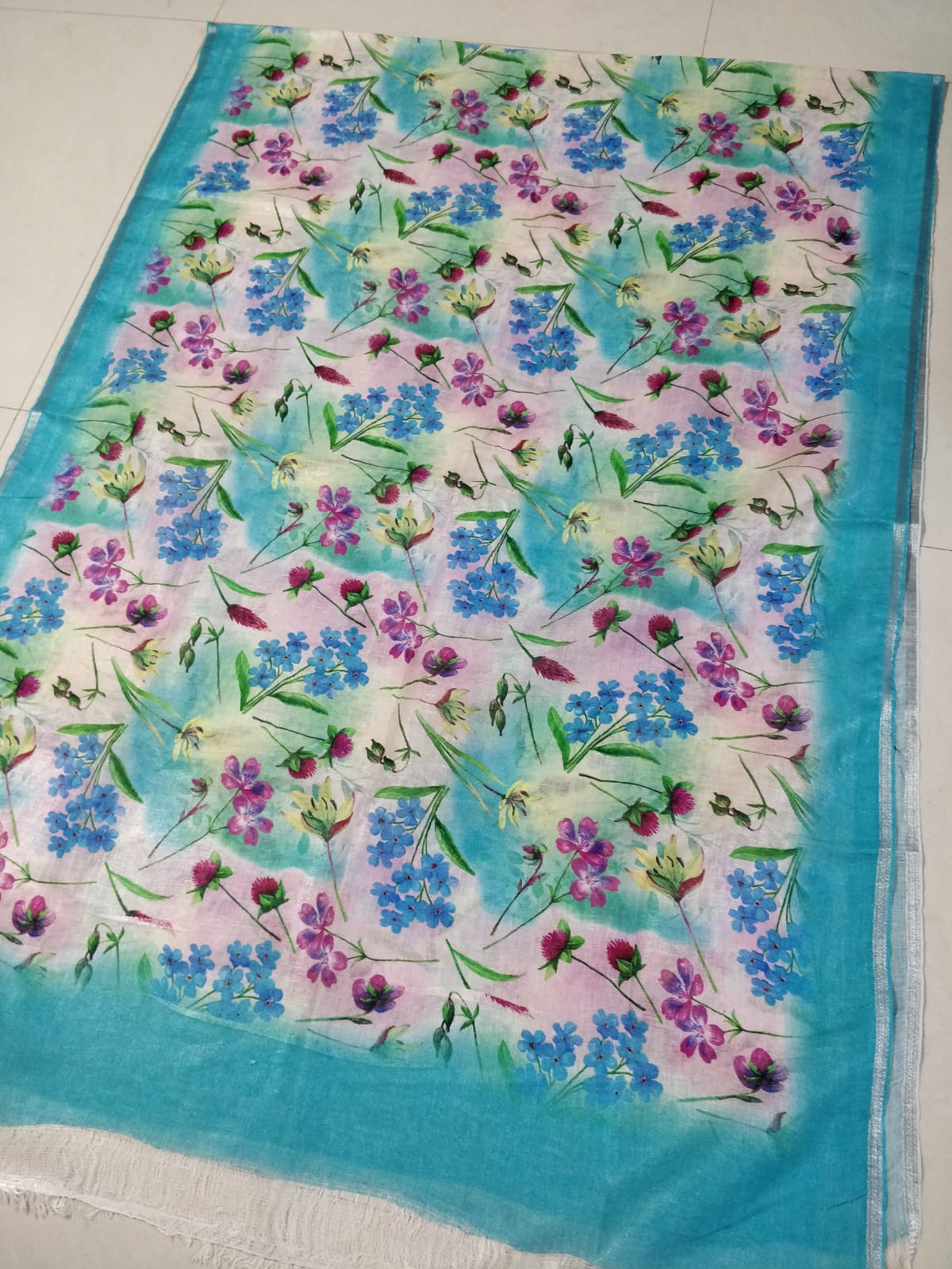 Pure Linen Digital Print Dupatta