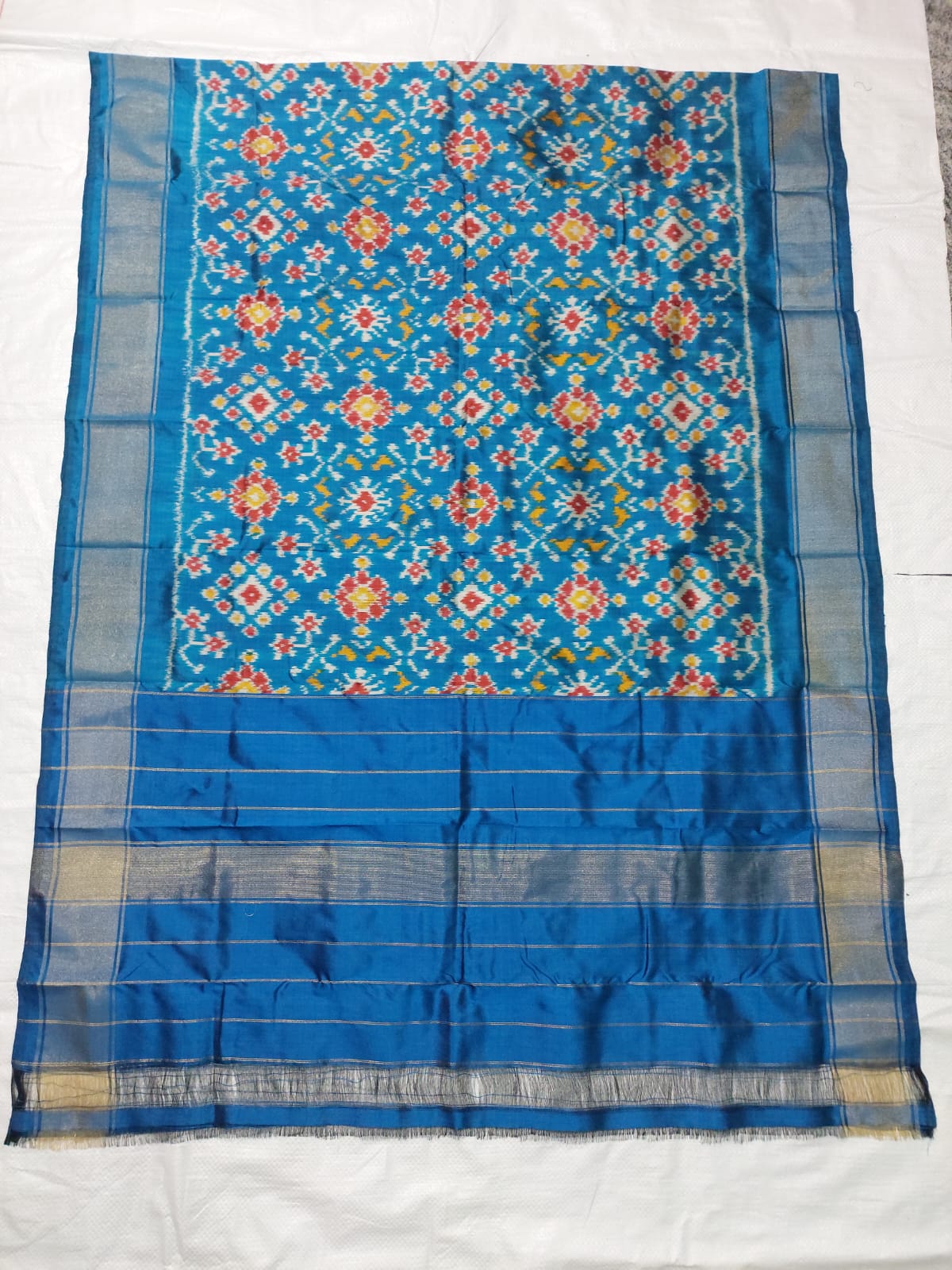 Pure Ikkat Mulberry Silk Sico Dupatta