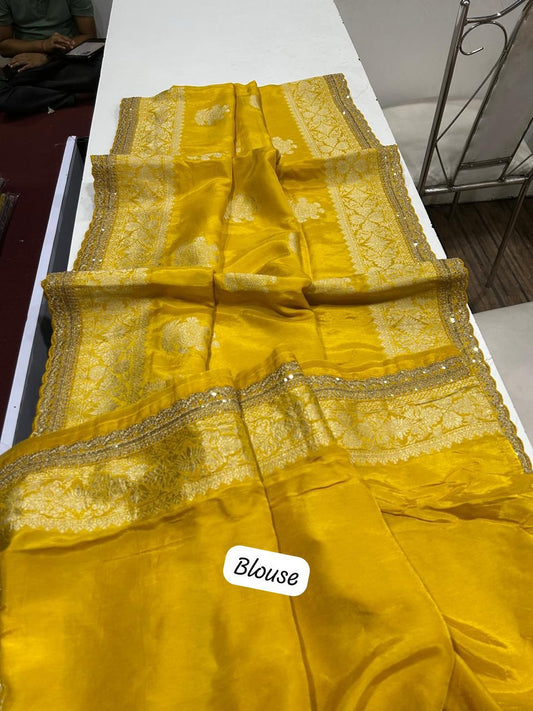 Banarasi Soft Silk Saree With Blouse