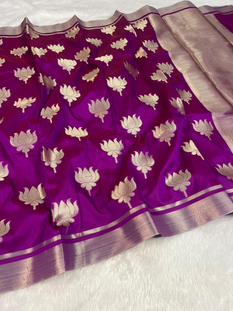 Banarasi Soft Silk Saree With Blouse