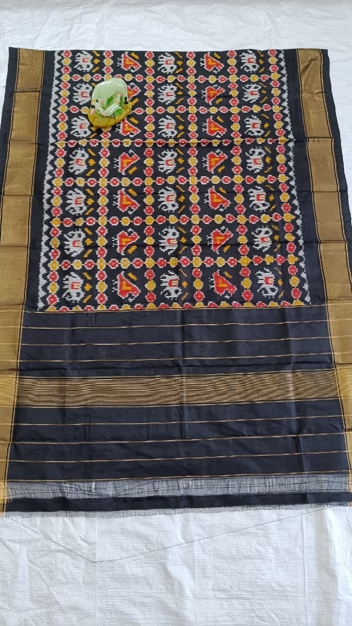 Pure Ikkat Mulberry Silk Sico Dupatta