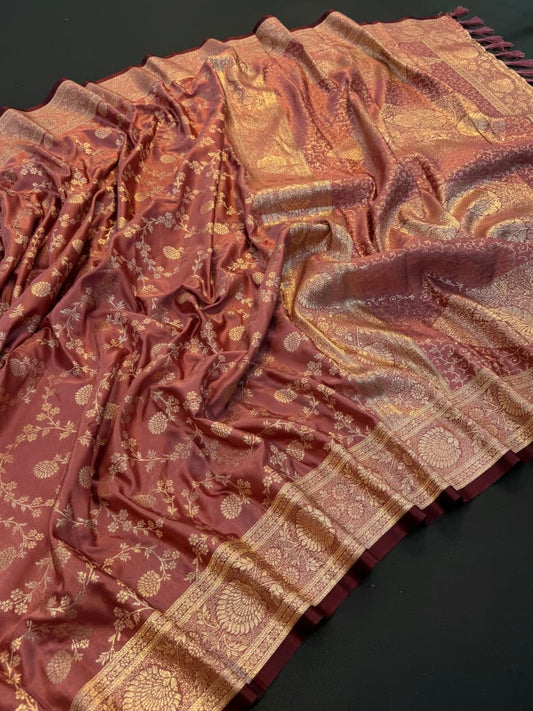 Banarasi Soft Silk Saree With Blouse