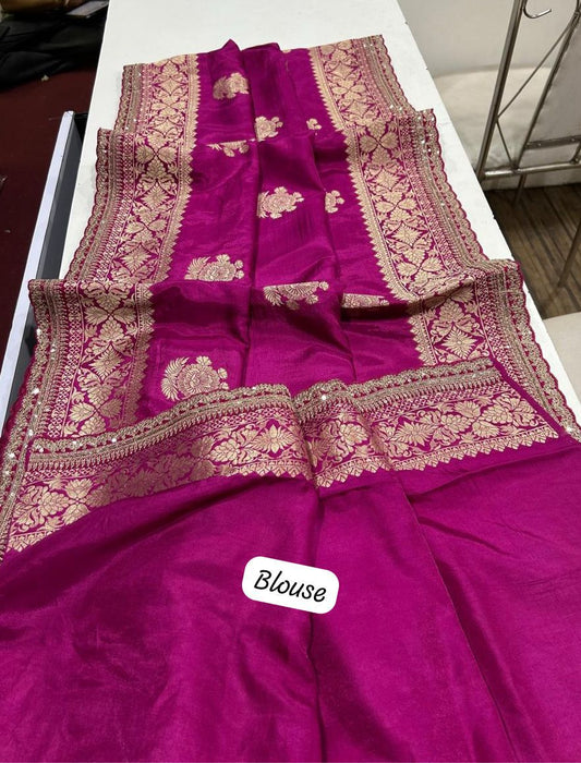 Banarasi Soft Silk Saree With Blouse