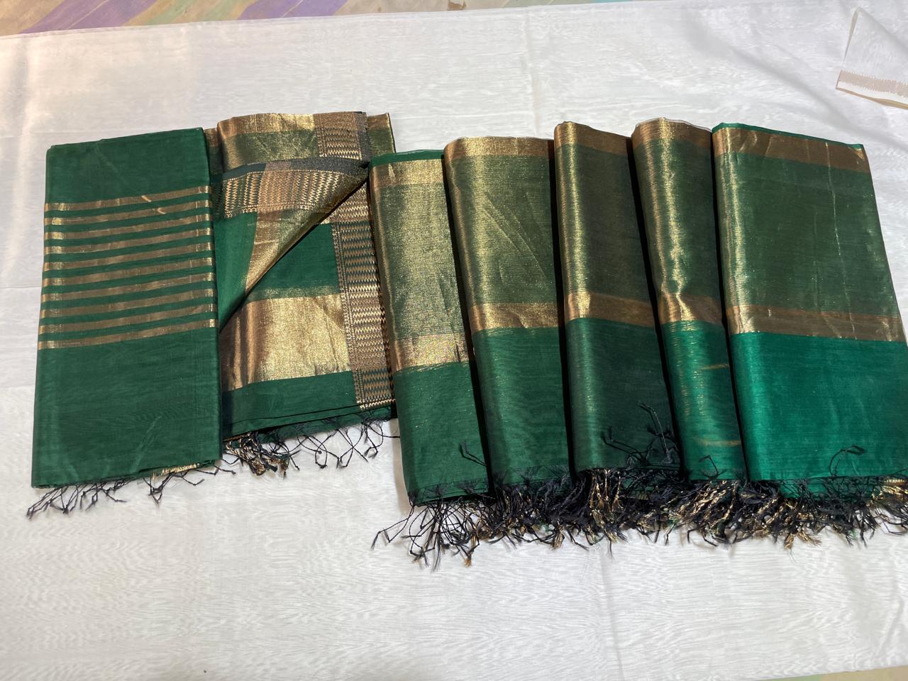 Pure Maheswari Silk Cotton Handwoven Unstitch Suit