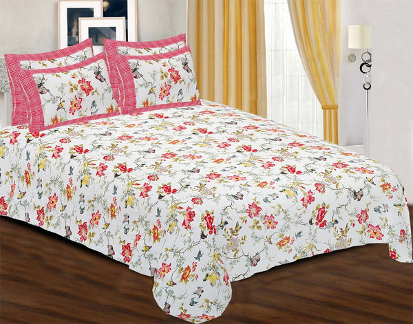 Pure Cotton Digital Print King Size Double Bedsheet With Two Pillow Cover .(100X108)