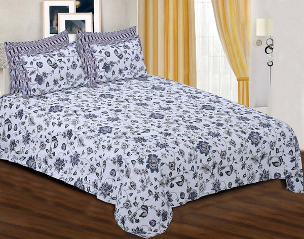 Pure Cotton Digital Print King Size Double Bedsheet With Two Pillow Cover.(100X108)