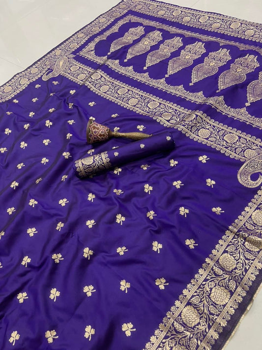 Banarasi Soft Silk Saree With Blouse