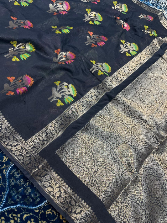 Banarasi Soft Silk Saree With Blouse