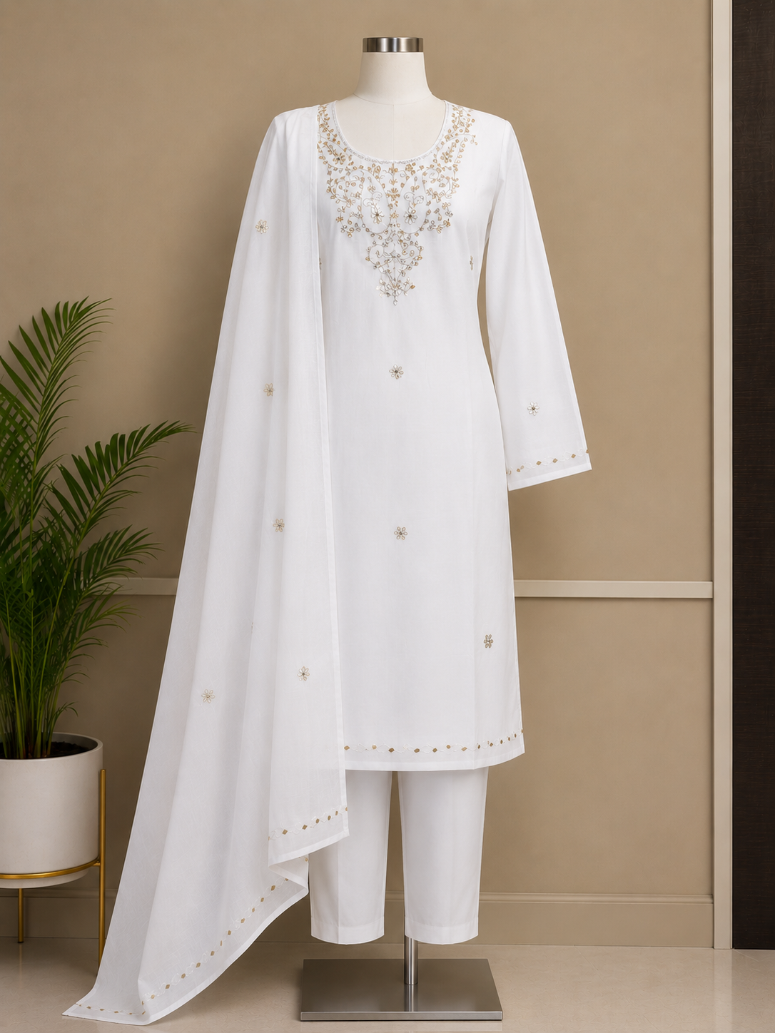 Pure Kota Doriya  Gotta Work Unstitch Suit With Gotta Patti Work Duppata