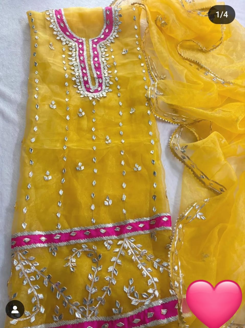 Pure Organza unstitched Suit With Zardozi Work Dupatta