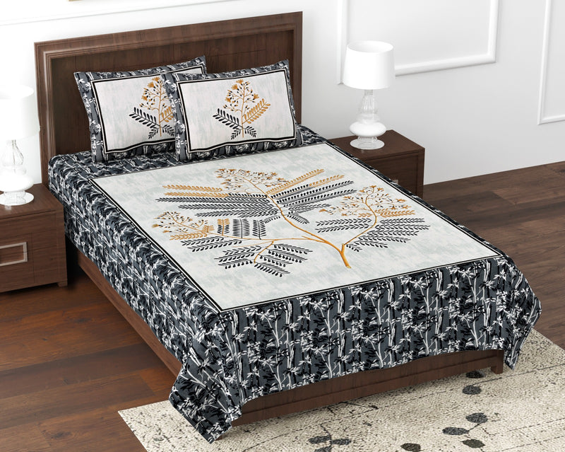 Pure Cotton Digital Print Single Bed Bedsheet With Pillow Cover