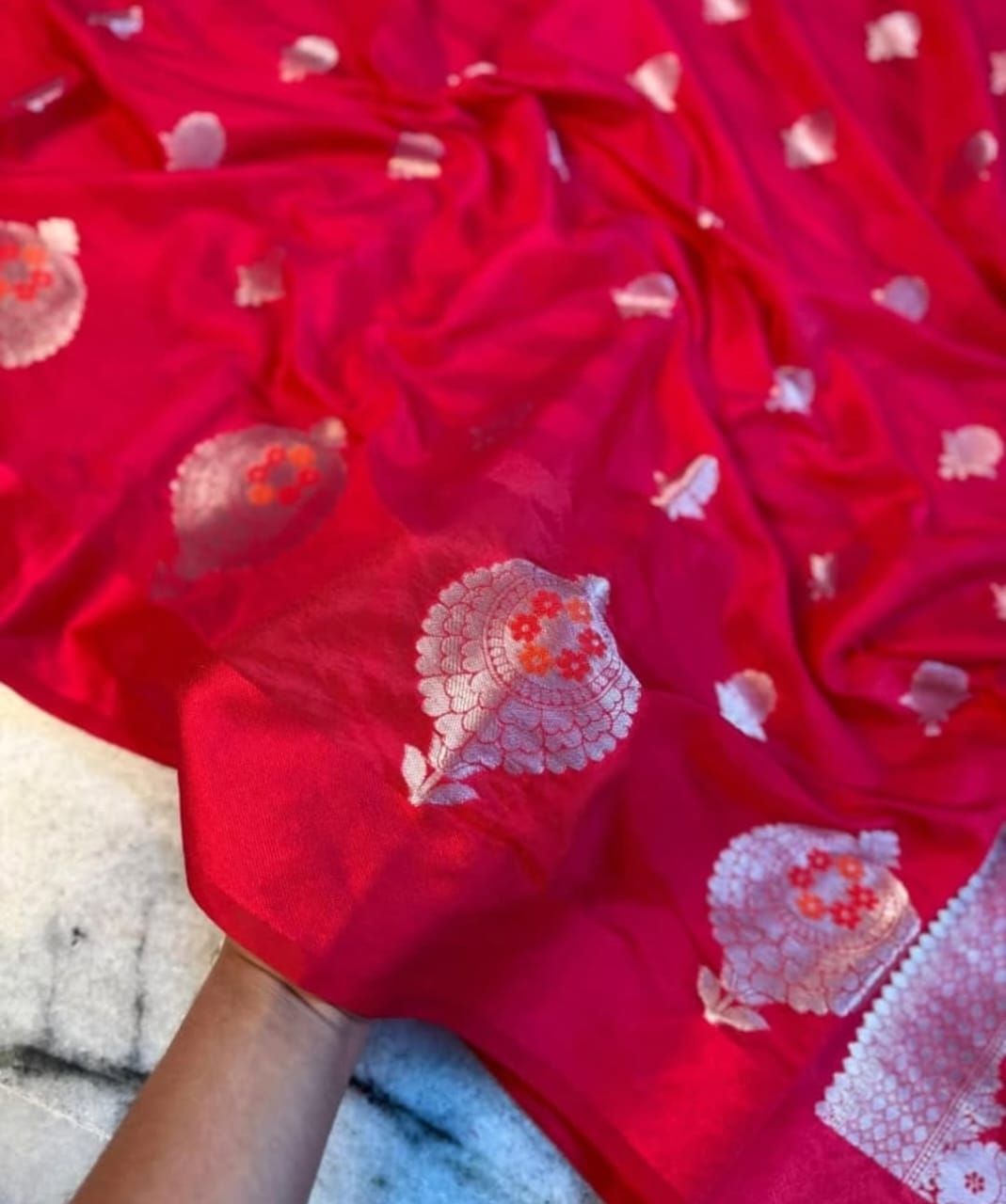 Banarasi Soft Silk Saree With Blouse