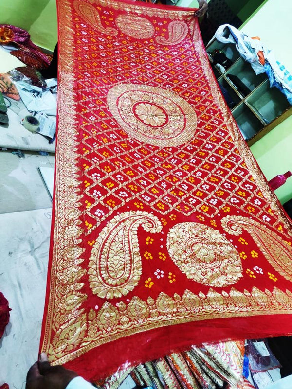 Banaras Gharchola Silk full Zari Work Dupatta