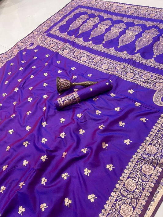 Banarasi Soft Silk Saree With Blouse