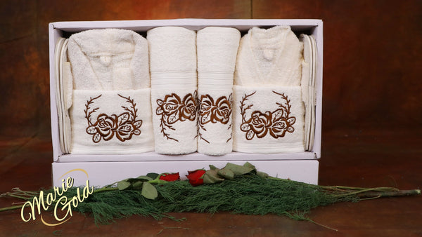 Pure Cotton Bathrobe Set 8 Pices