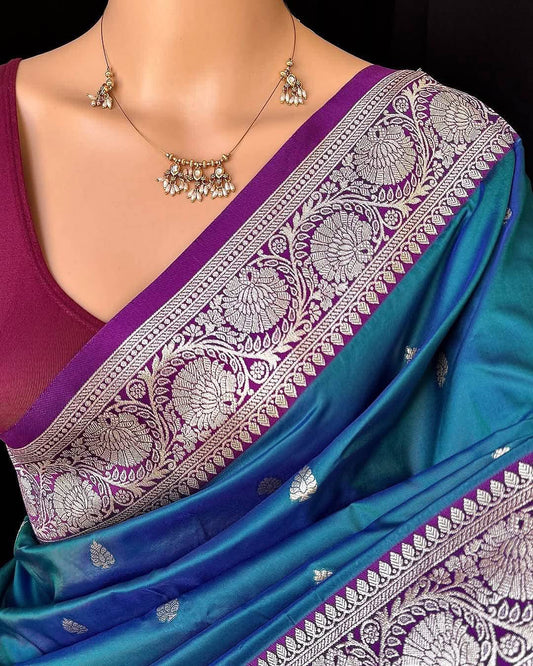 Banarasi Soft Silk Saree With Blouse