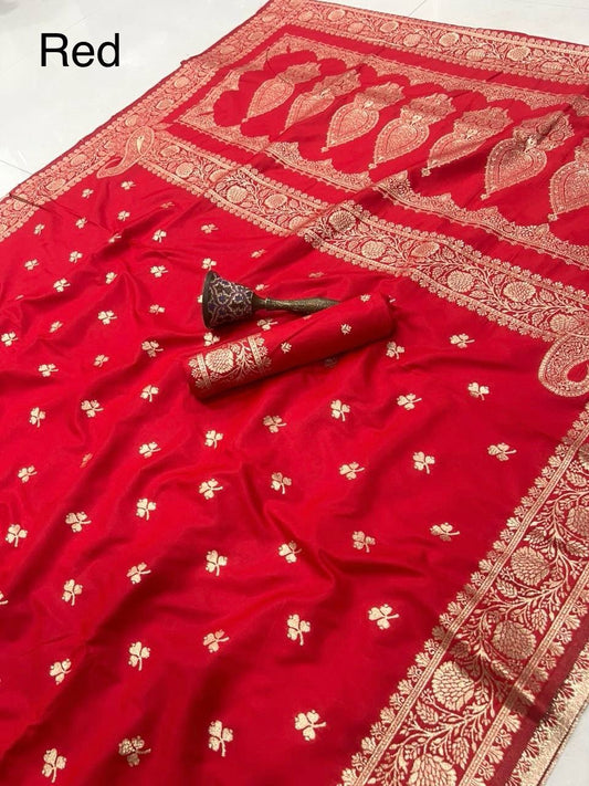 Banarasi Soft Silk Saree With Blouse