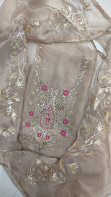 Pure Organza unstitched Suits (Copy)