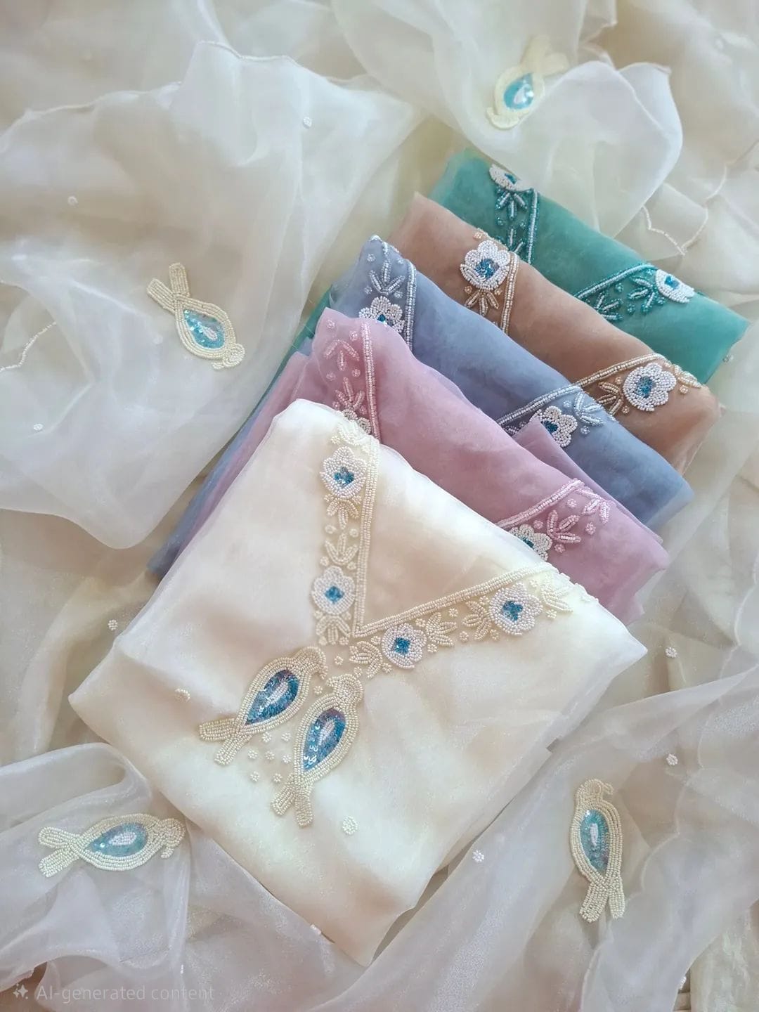 Pure Organza unstitched Suit With Gota Pati Work Dupatta