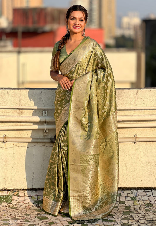 Banarasi Soft Silk Saree With Blouse