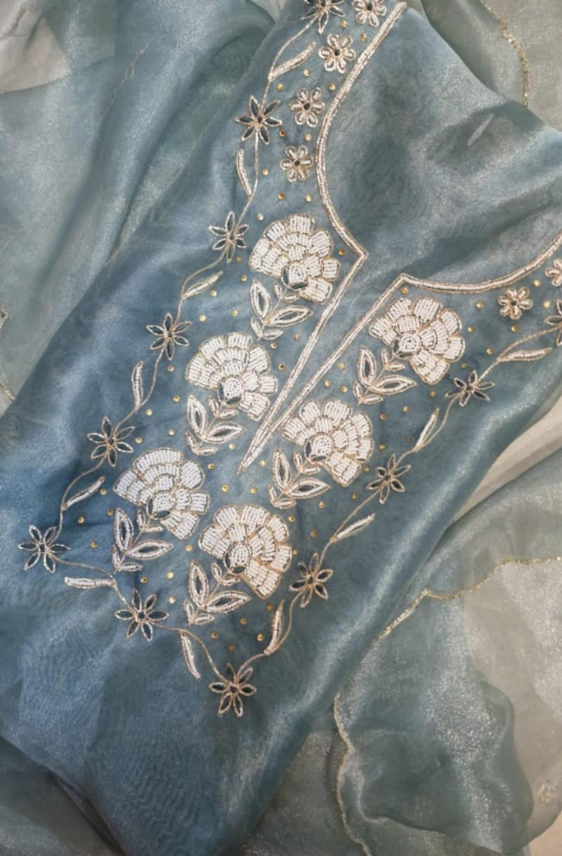 Pure Organza unstitched Suits