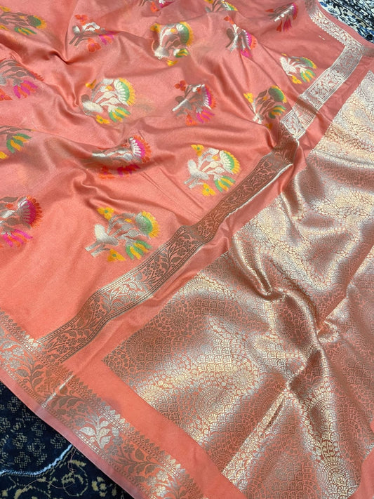Banarasi Soft Silk Saree With Blouse