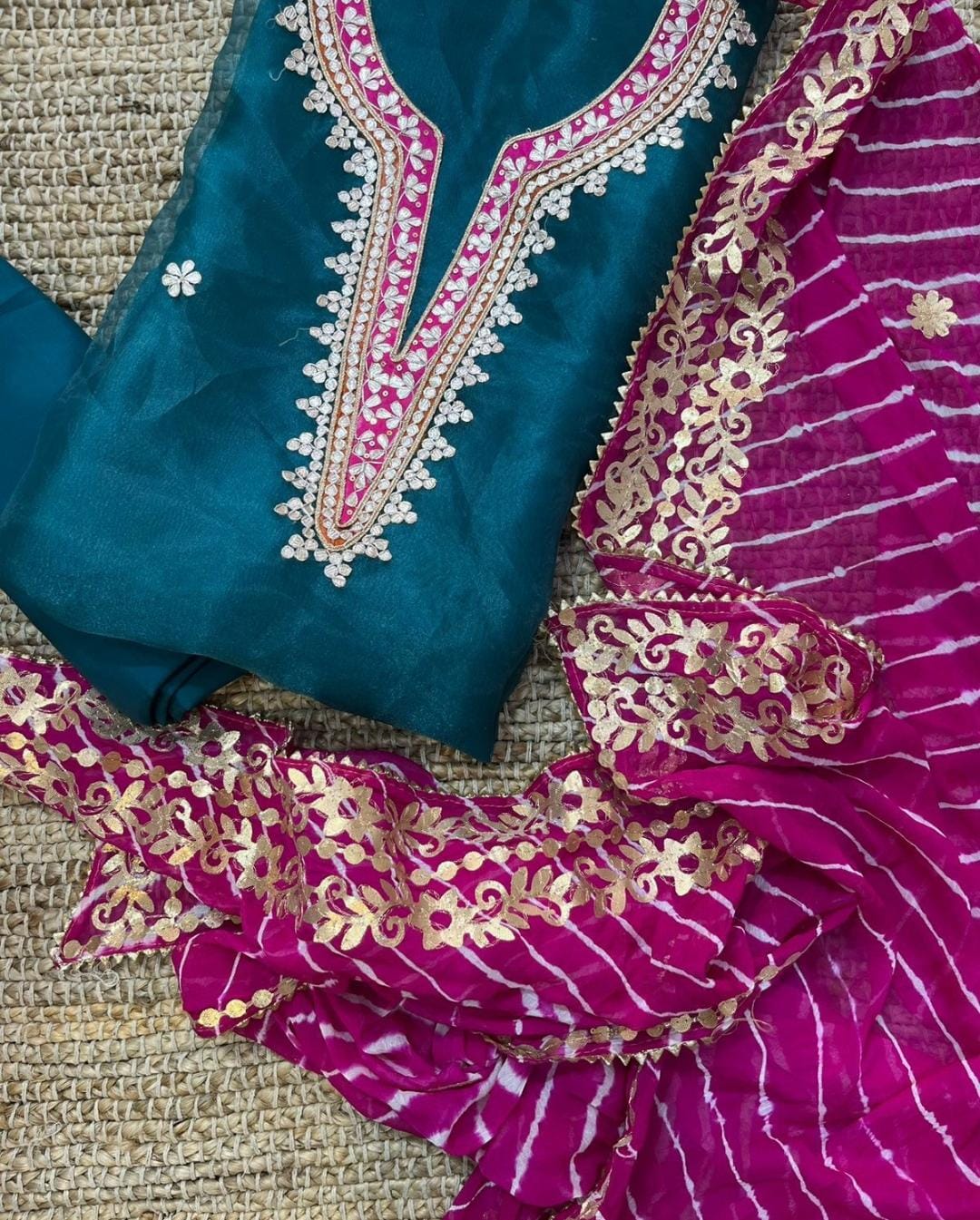 Pure Organza unstitched Suits