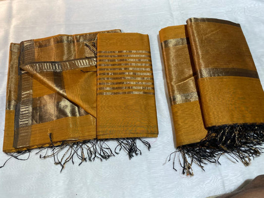 Pure Maheswari Silk Cotton Handwoven Unstitch Suit