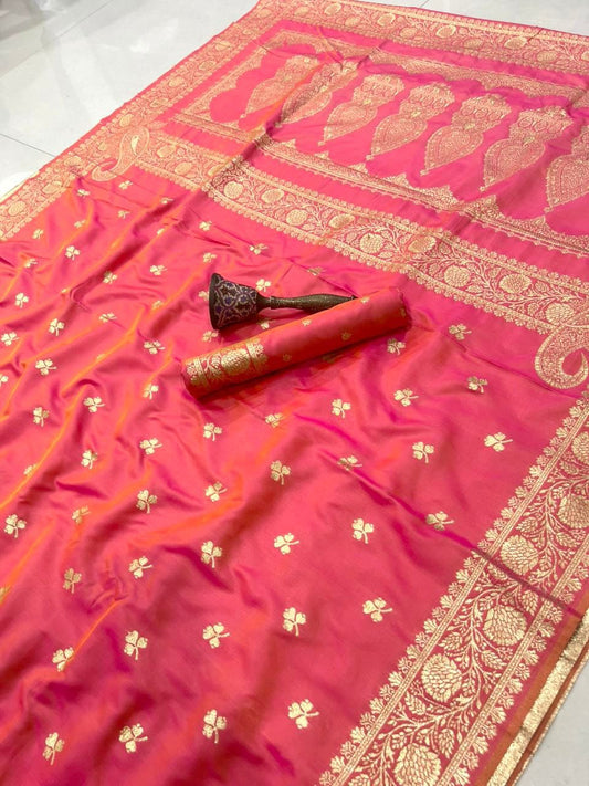 Banarasi Soft Silk Saree With Blouse