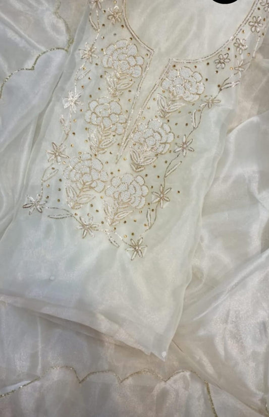 Pure Organza unstitched Suits