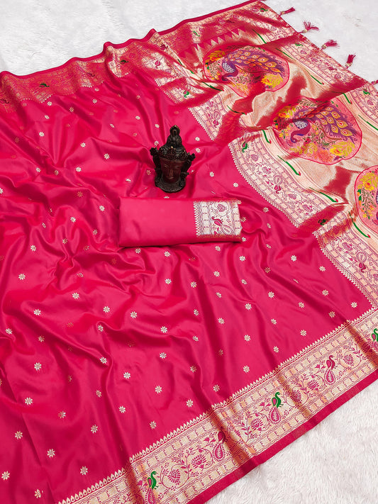 Banarasi Soft Silk Saree With Blouse