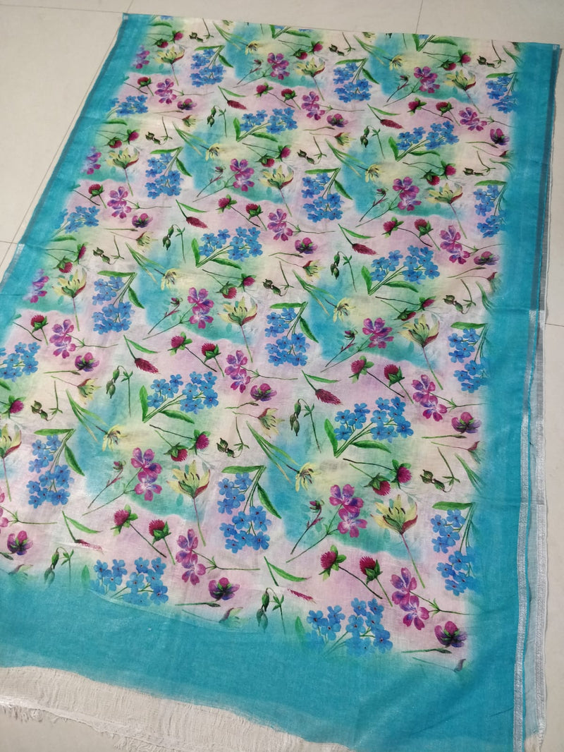 Pure Linen Digital Print Dupatta