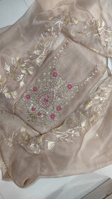 Pure Organza unstitched Suits (Copy)