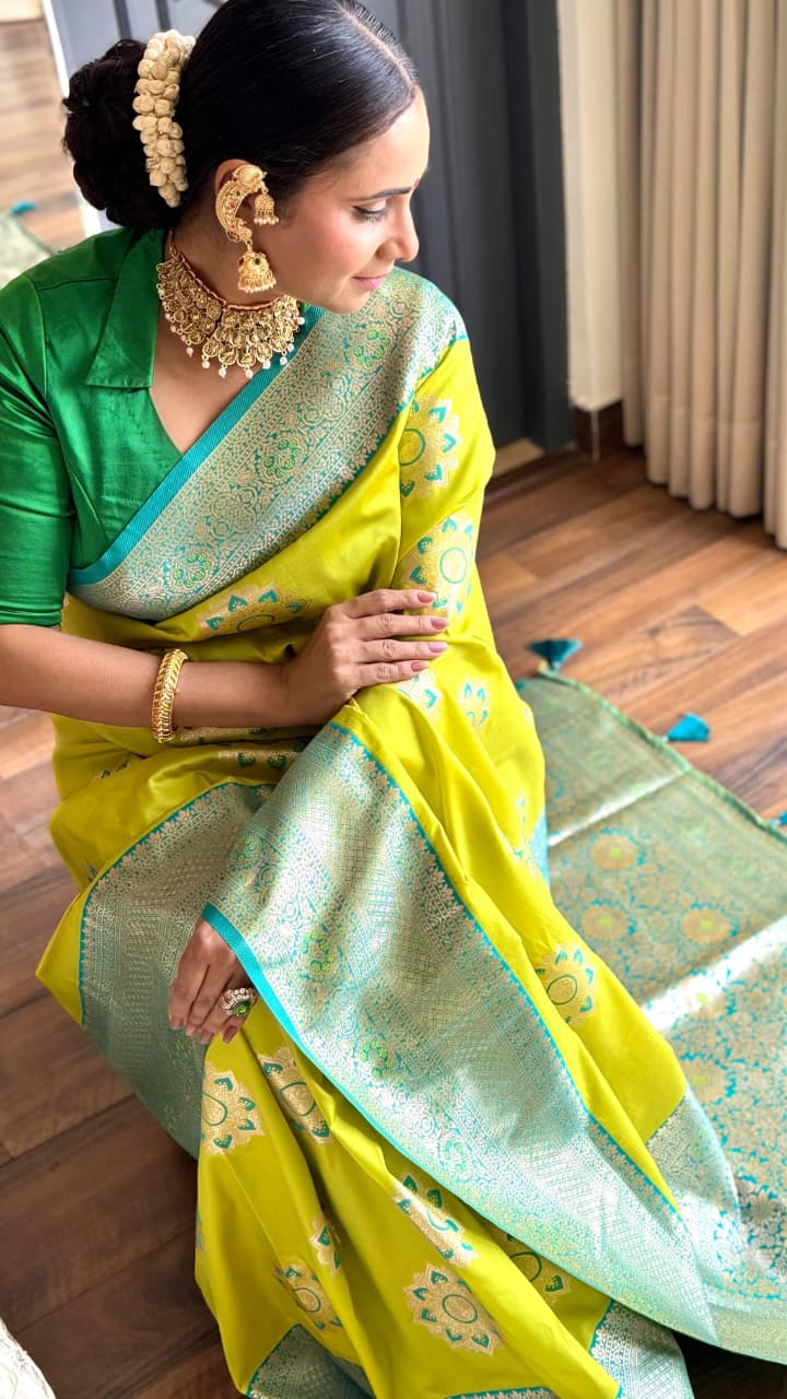 Banarasi Soft Silk Saree With Blouse