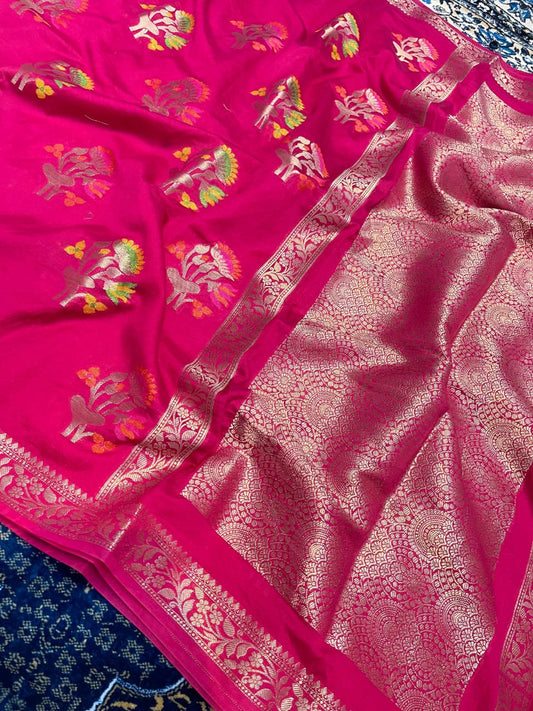 Banarasi Soft Silk Saree With Blouse