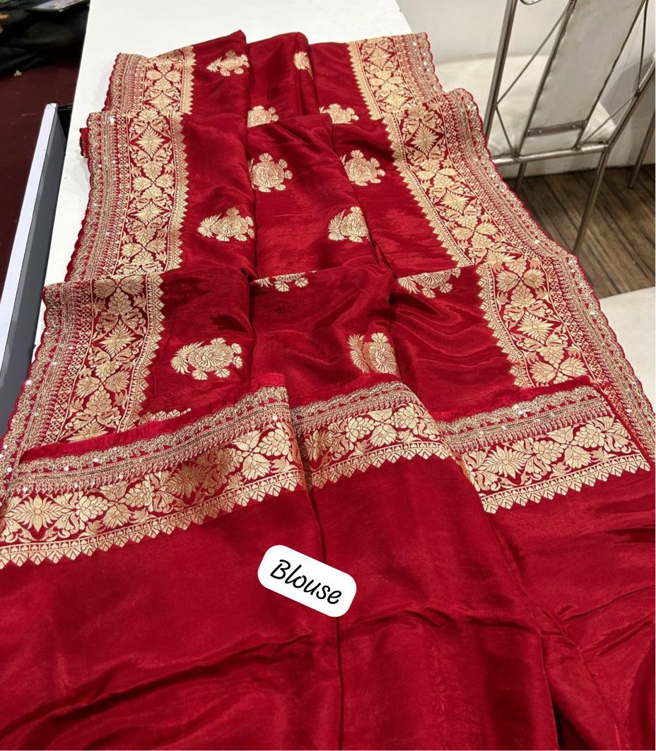 Banarasi Soft Silk Saree With Blouse