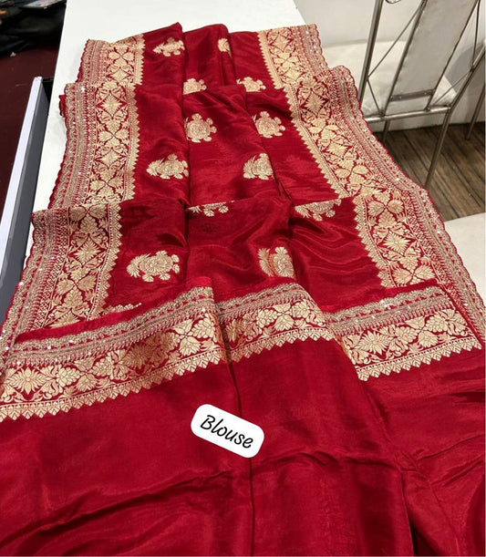 Banarasi Soft Silk Saree With Blouse