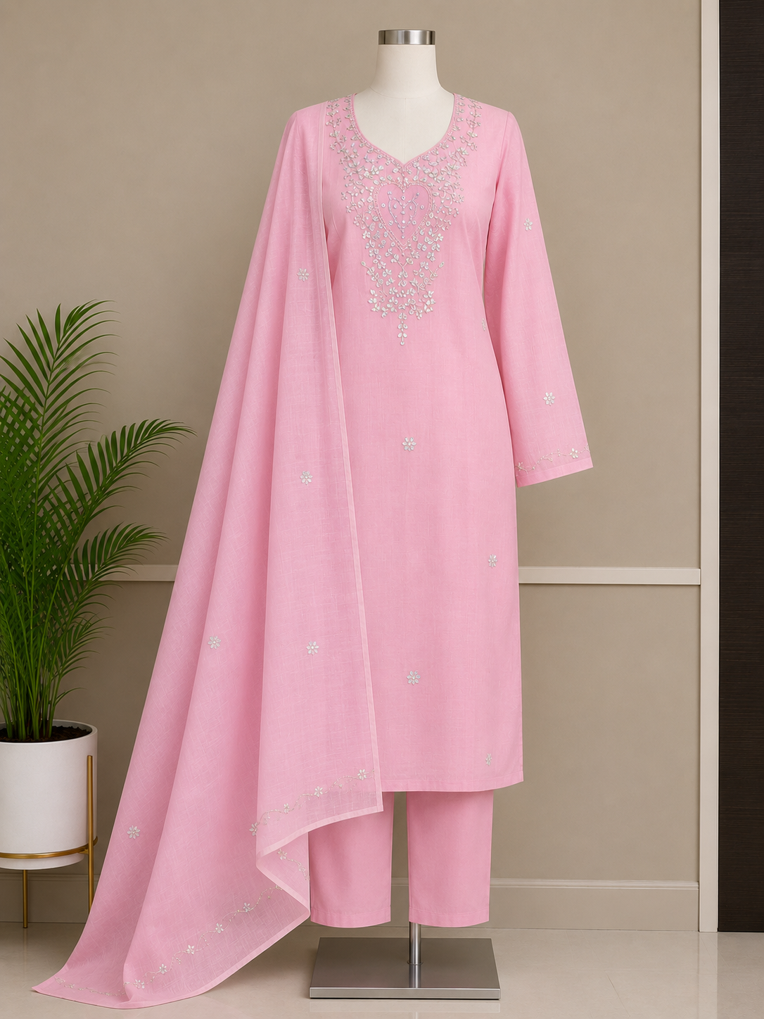 Pure Kota Doriya  Gotta Work Unstitch Suit With Gotta Patti Work Duppata