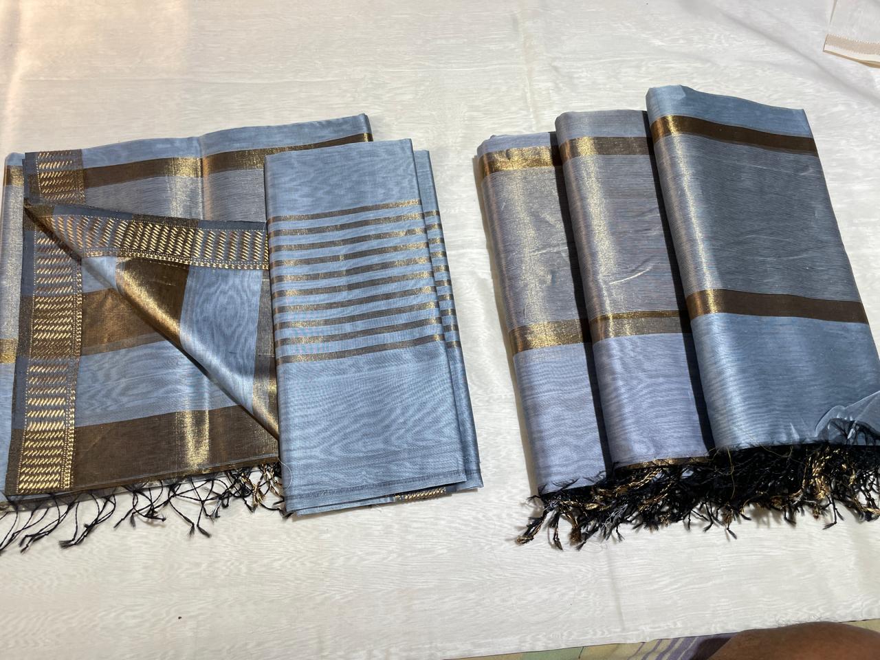 Pure Maheswari Silk Cotton Handwoven Unstitch Suit